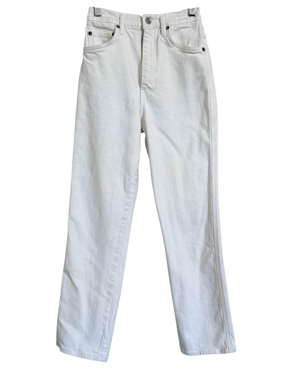 AGOLDE Pinch Waist High Rise Straight Leg Jeans White Women’s Size 25